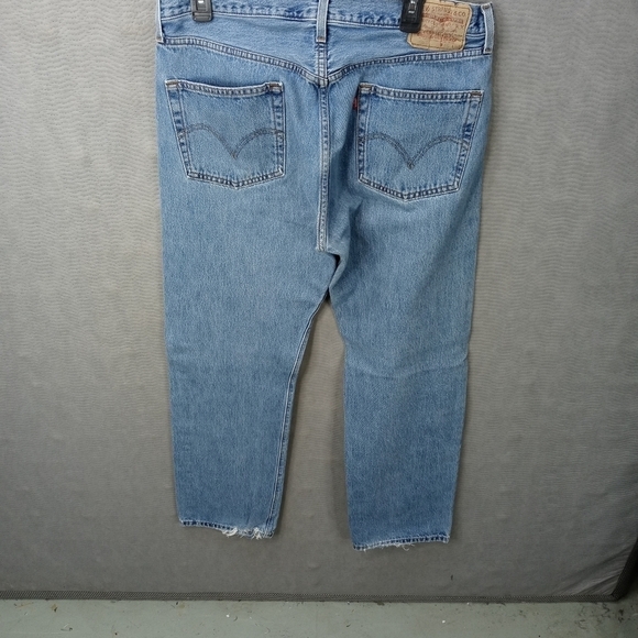 Levi's 501xx men's button fly blue jeans sz 36x34. 265 106pm - Picture 4 of 8